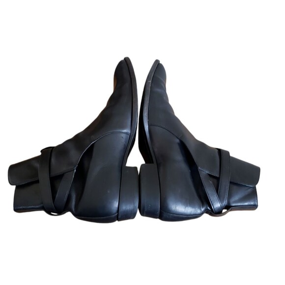 Saint Laurent Women's Buckled Pointed Toe Block Heels Boots Black Size 1… - Picture 8 of 10